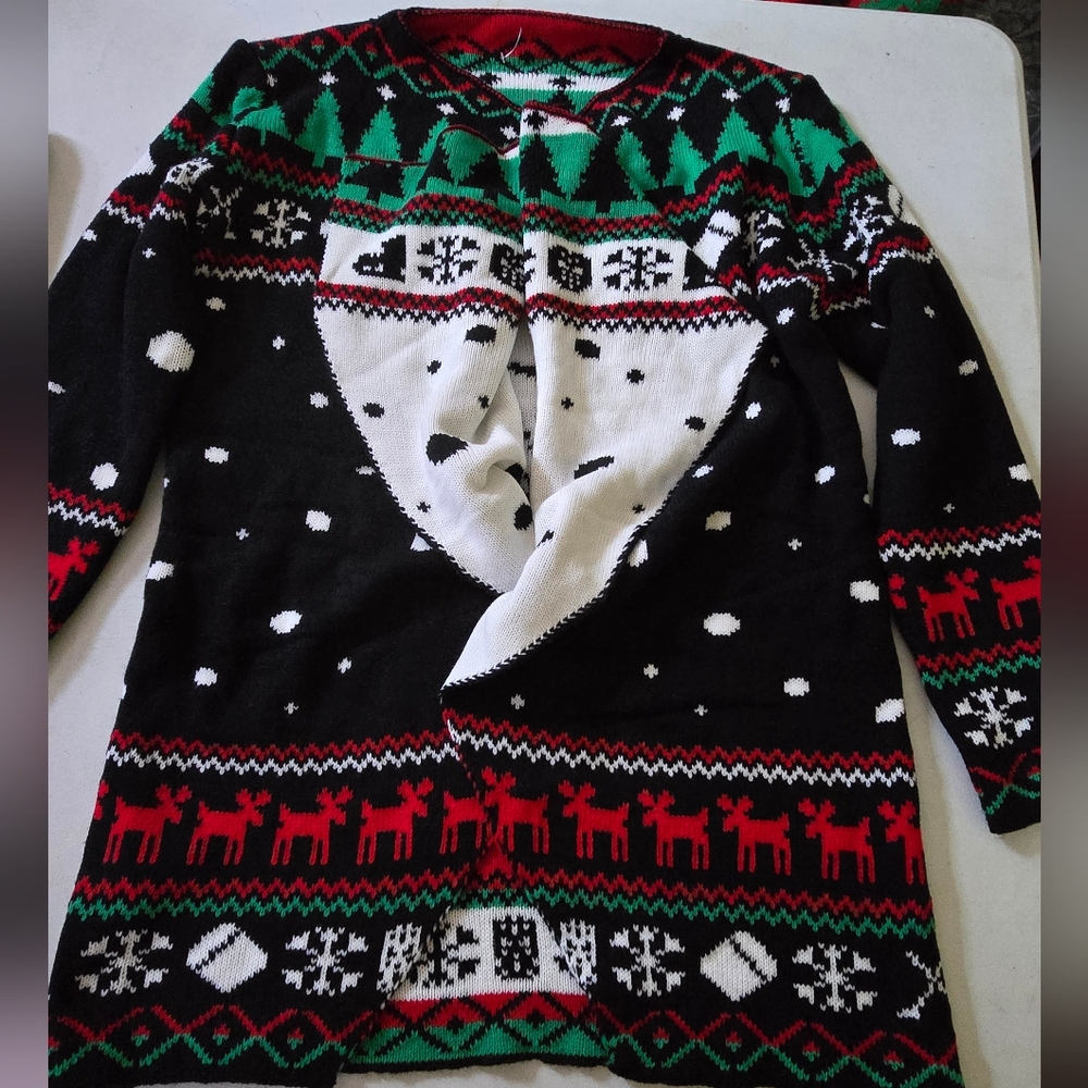 Holiday Open front Cardigan Sweater